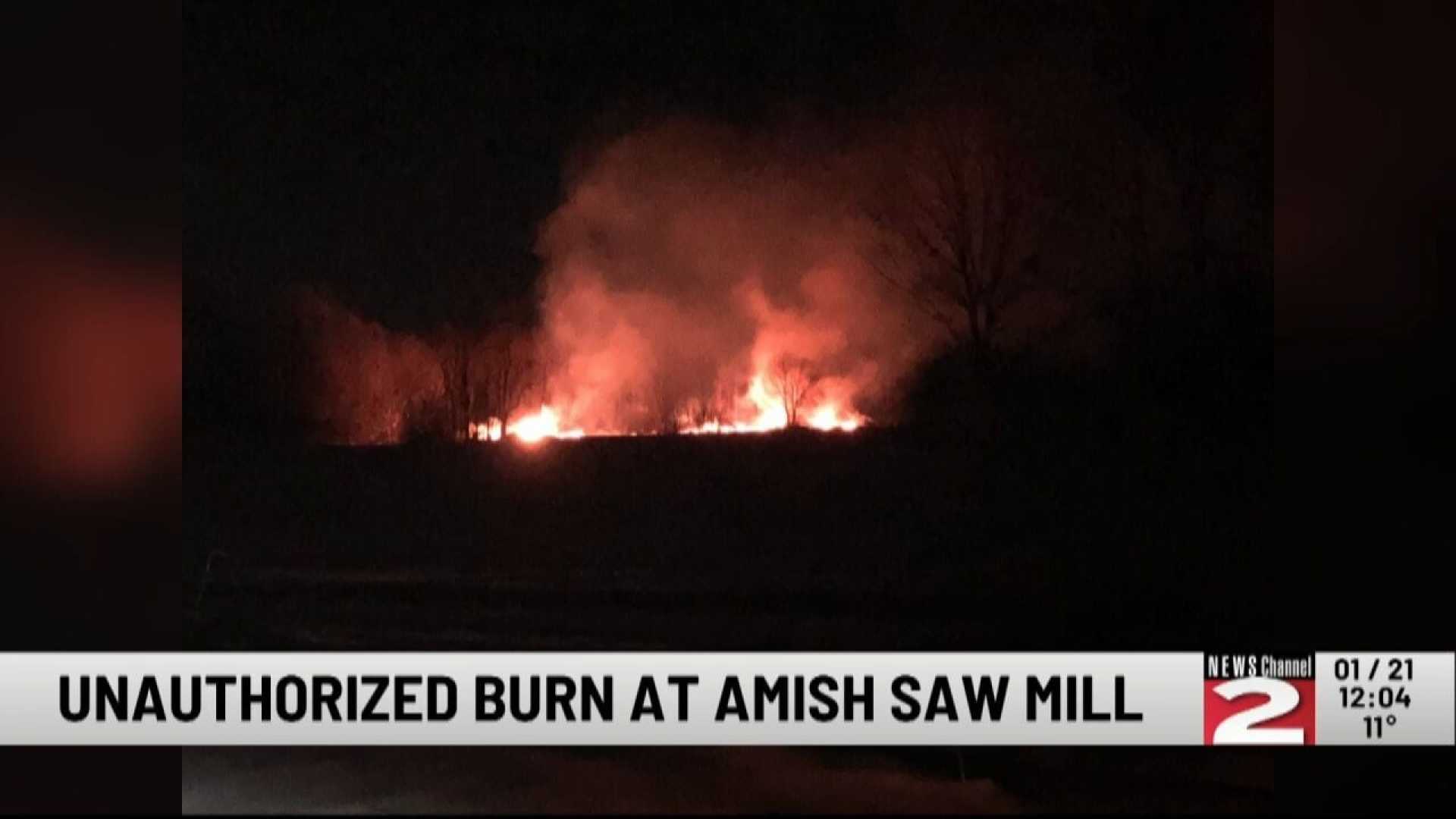 Amish Sawmill Fire Trenton New York Snow