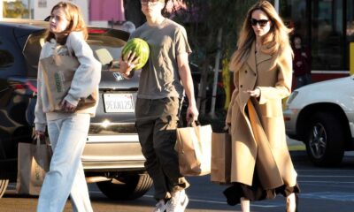 Angelina Jolie Twins Grocery Store Los Feliz