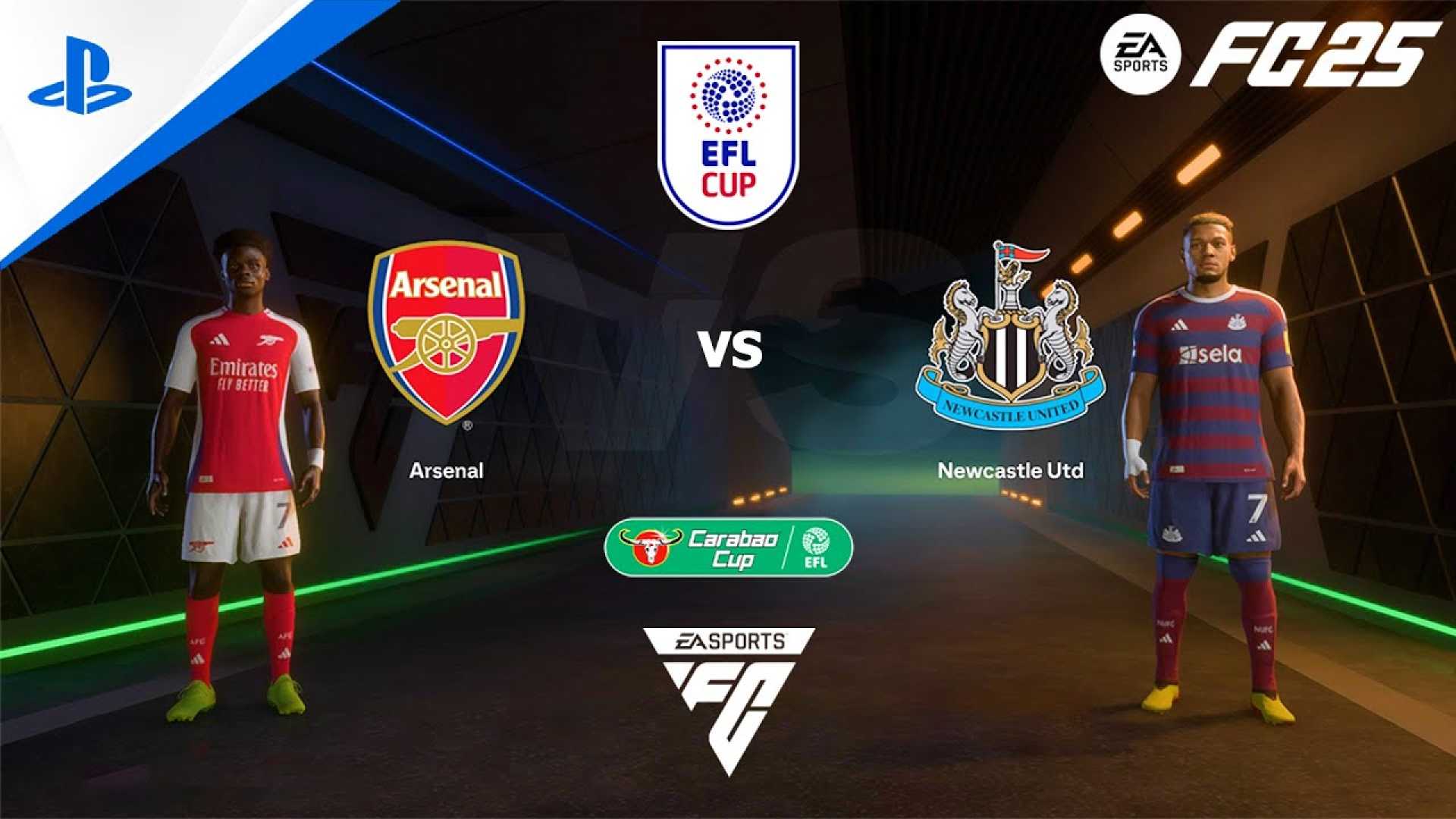 Arsenal Vs Newcastle Carabao Cup 2025