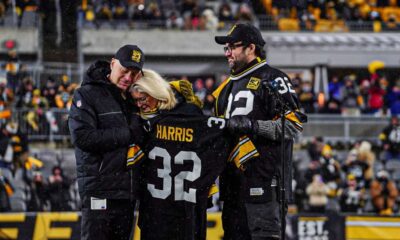 Art Rooney Ii Franco Harris Jersey Retirement Ceremony