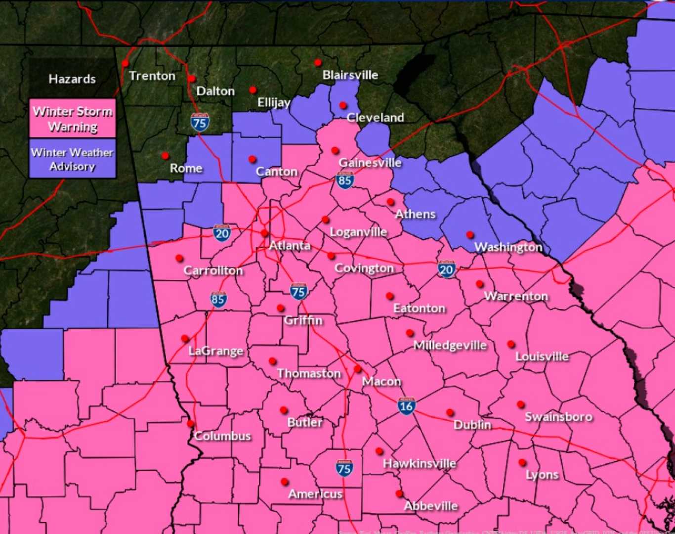 Atlanta Snowstorm 2025 Road Closures