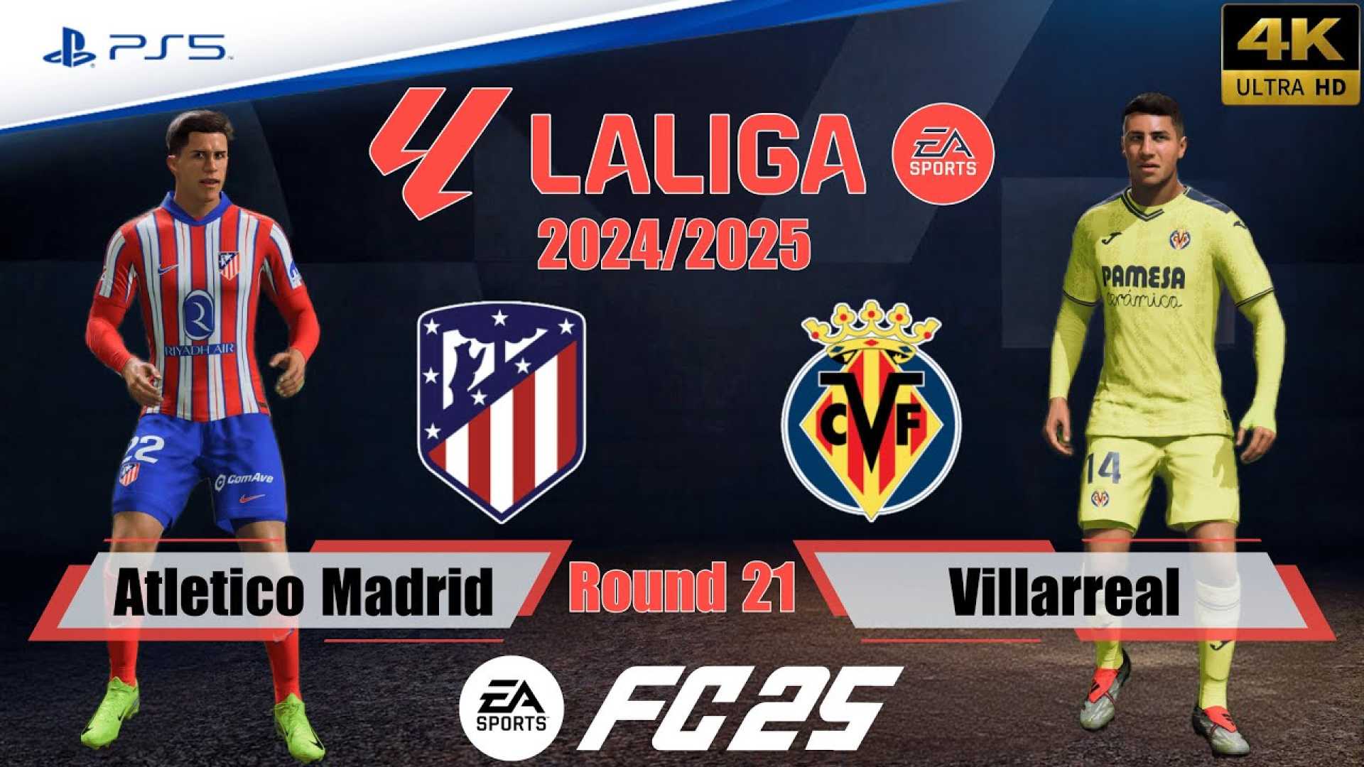 Atlético Madrid Vs Villarreal Laliga 2025 Match