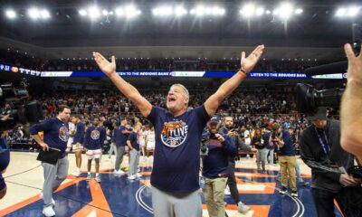 Auburn Basketball Team Celebrating Victory