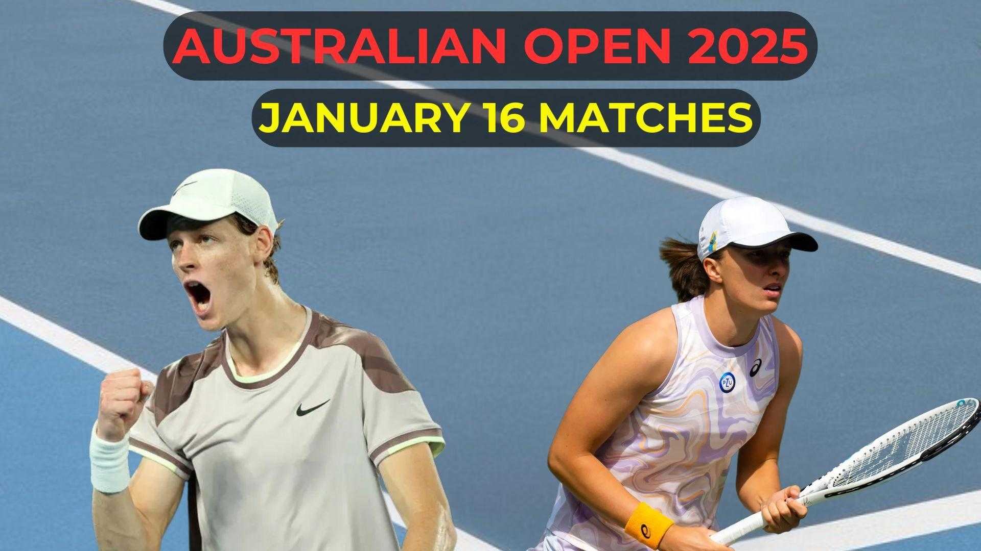 Australian Open 2025 Tennis Matches