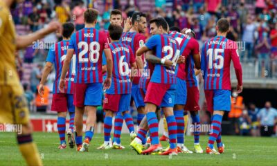 Barcelona Football Match Celebration