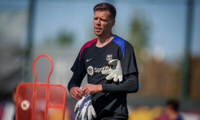 Barcelona Goalkeeper Wojciech Szczesny Training