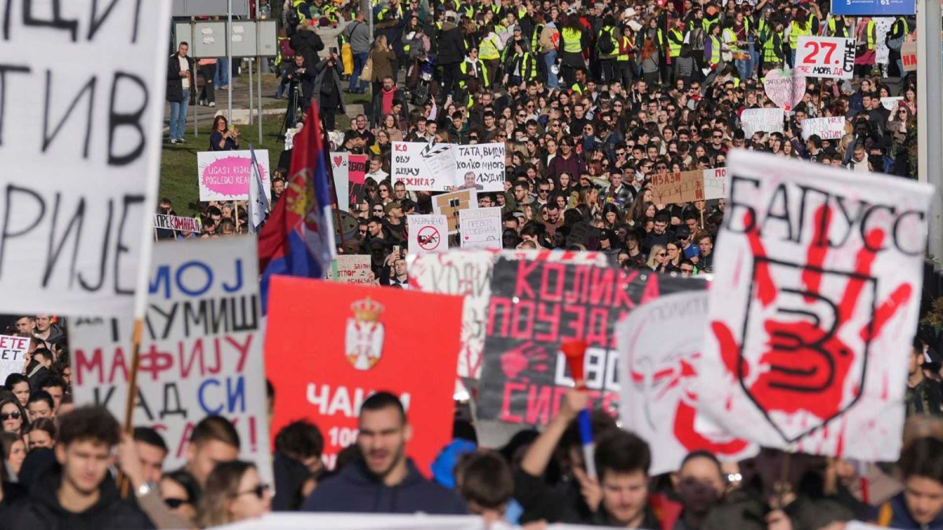 Belgrade Protest Train Station Collapse January 2025