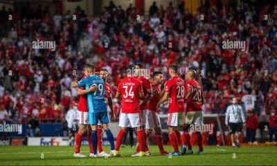 Benfica Football Team Celebrating Victory