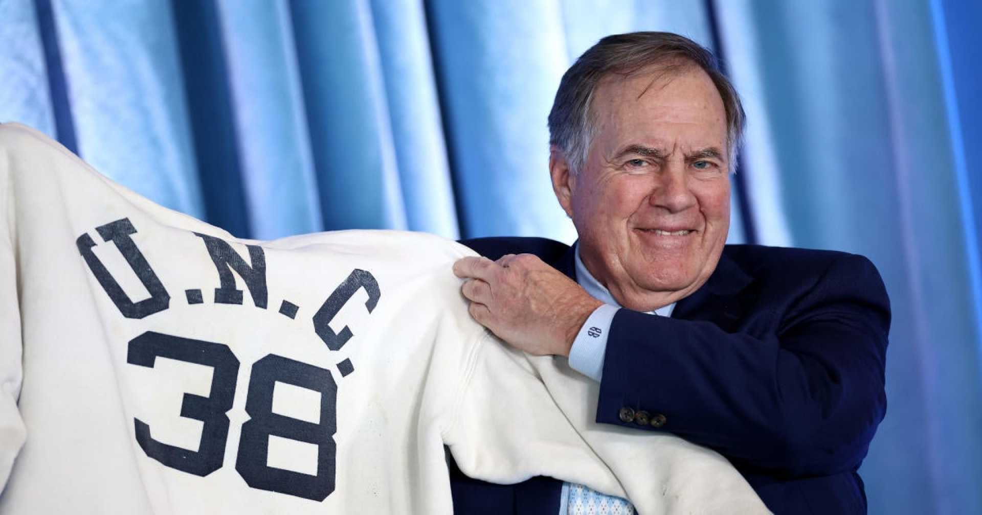 Bill Belichick Unc Contract Signing Photo