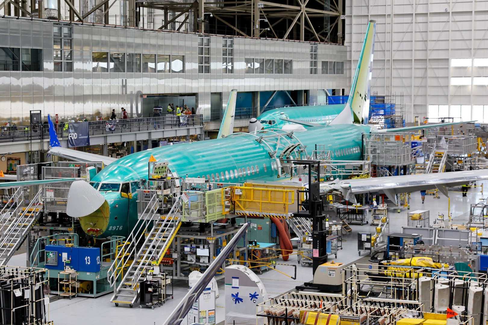 Boeing 737 Max Assembly Line Renton Washington 2024