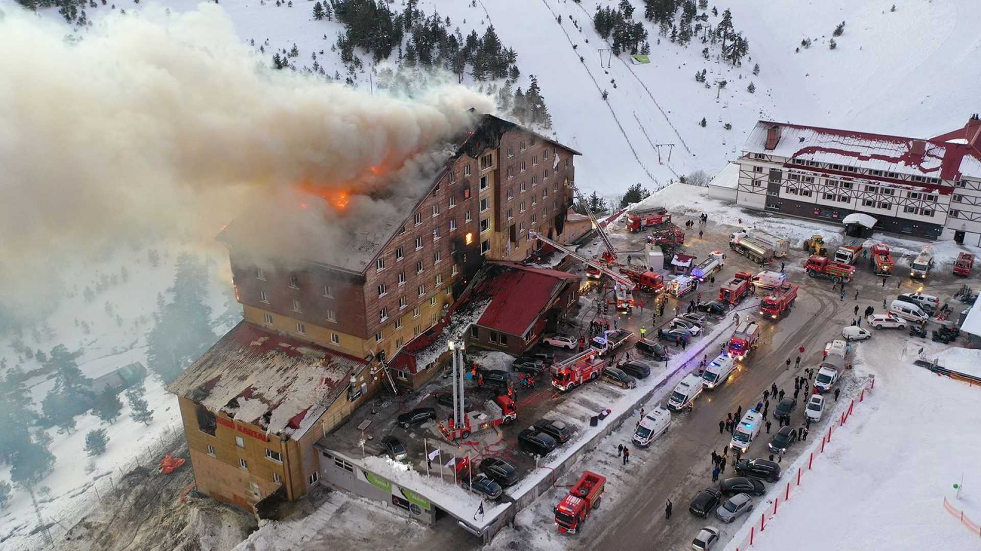 Bolu Kartalkaya Ski Center Hotel Fire Aftermath