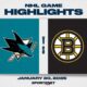 Boston Bruins Vs San Jose Sharks 2025 Game