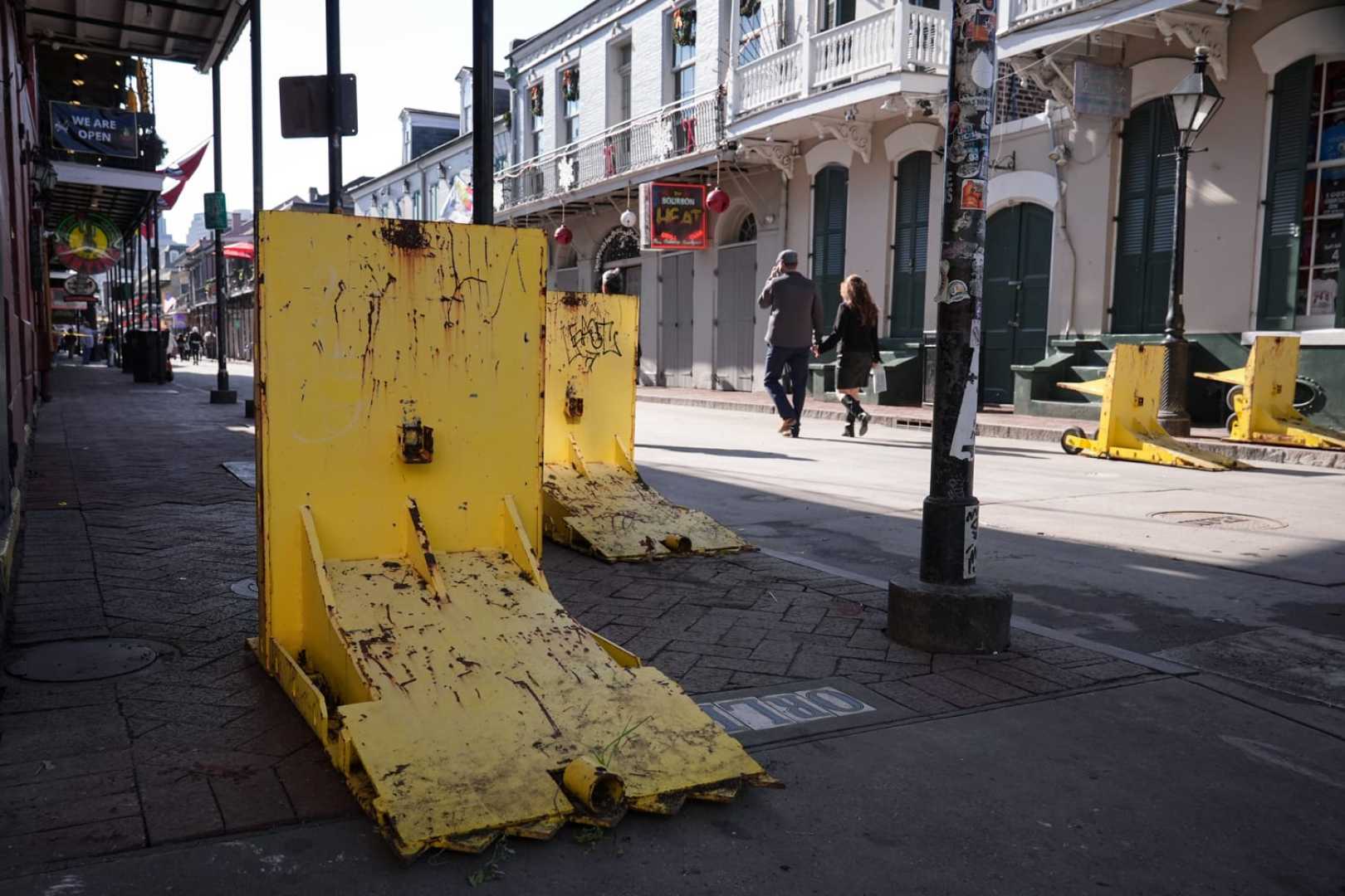 Bourbon Street Barricades New Orleans 2025