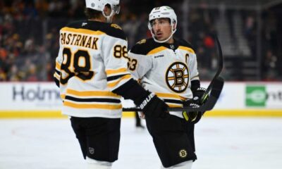 Brad Marchand David Pastrnak Bruins Practice