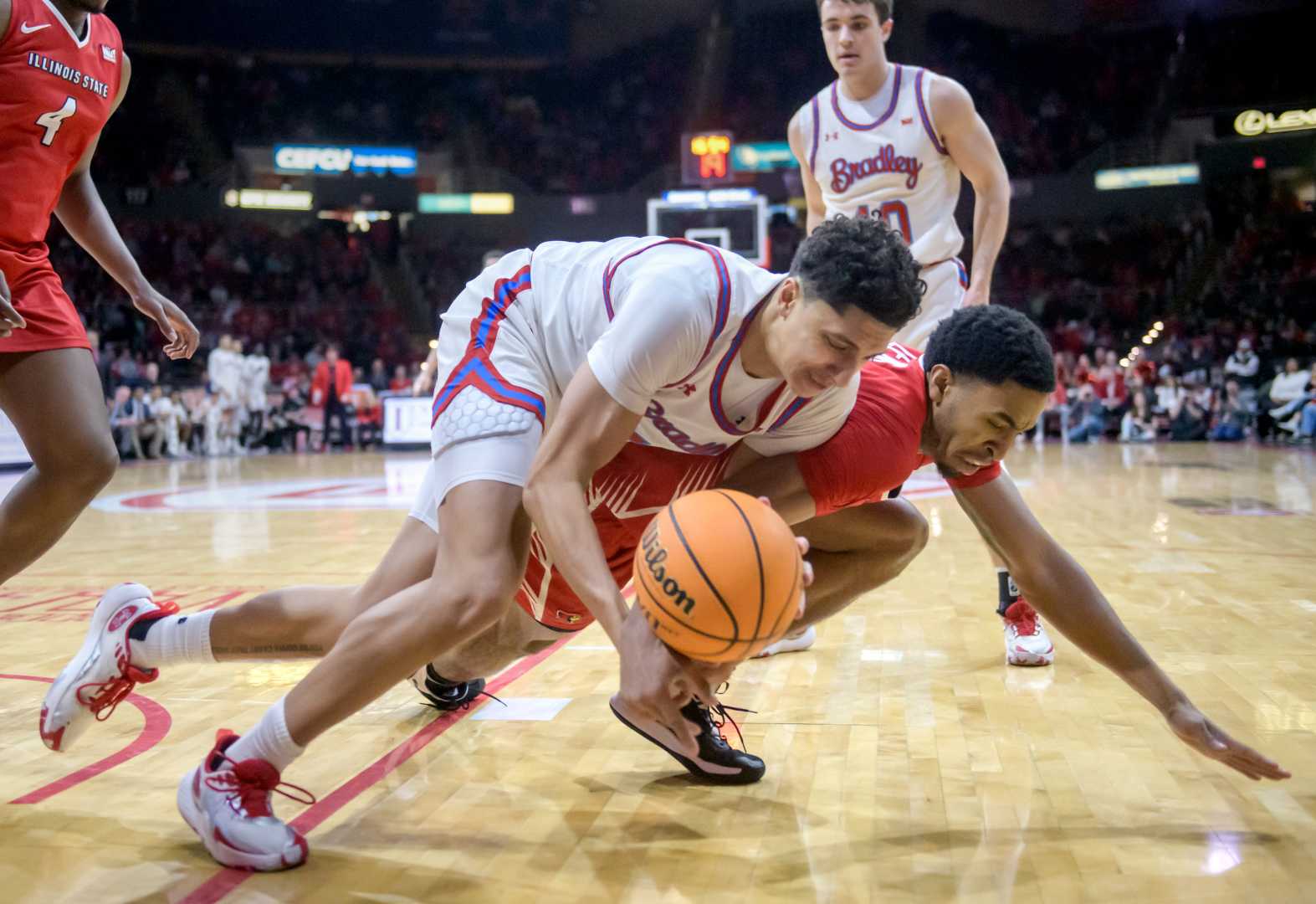 Bradley Braves Vs Illinois State Redbirds Basketball Game