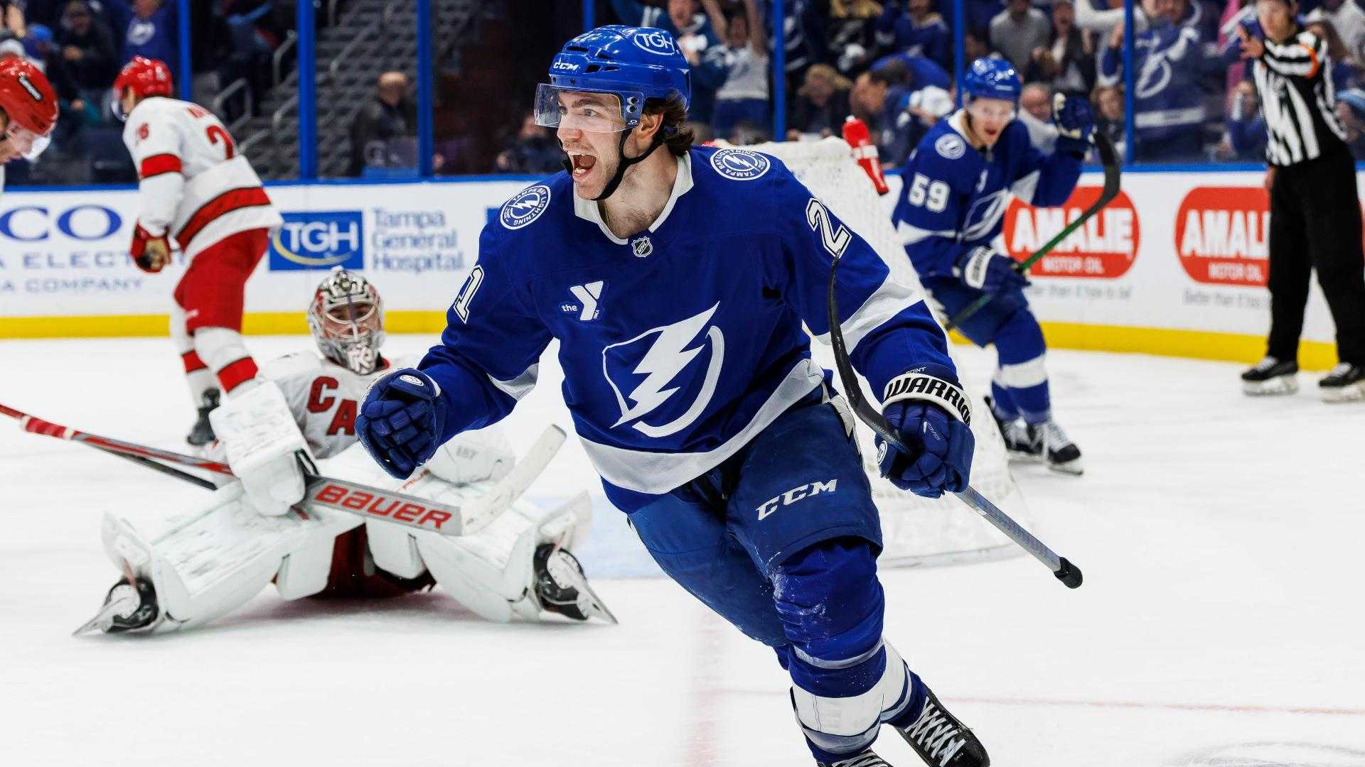 Brayden Point Tampa Bay Lightning Game Action