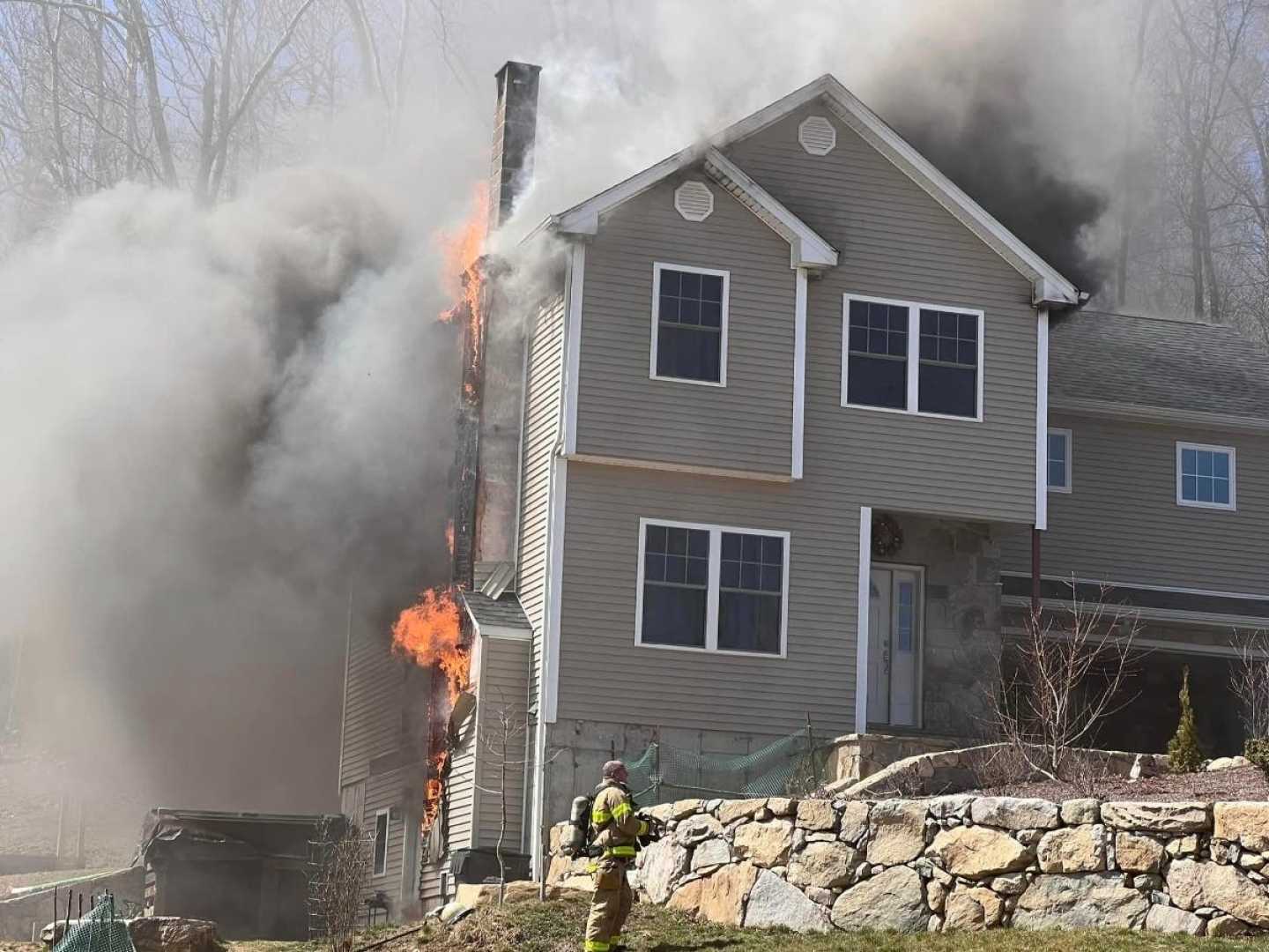 Brookfield Ct Chimney Fire Scene