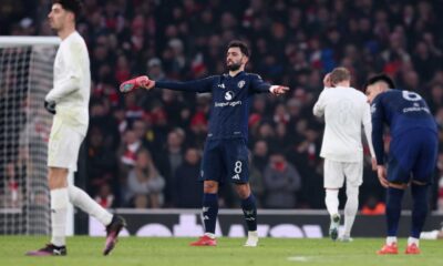 Bruno Fernandes Angry Fa Cup Arsenal Match