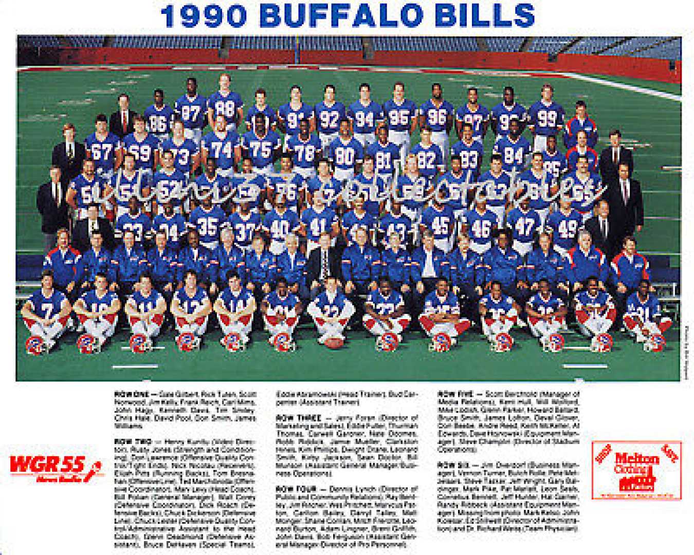 Buffalo Bills 1990s Super Bowl Team Photo