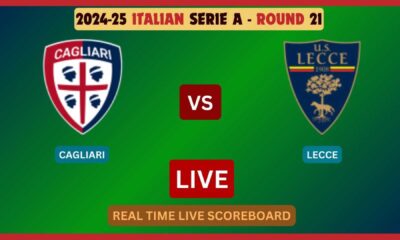 Cagliari Vs Lecce Football Match 2025