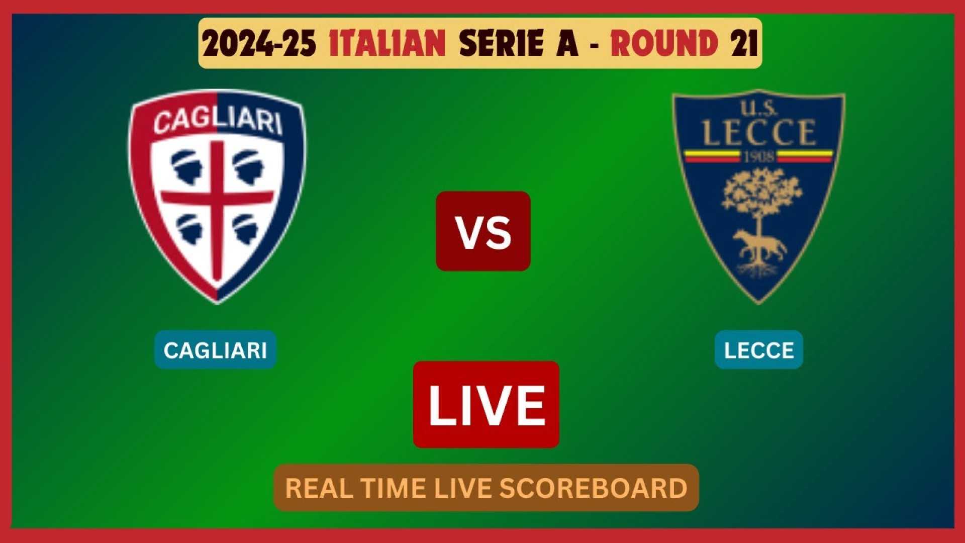 Cagliari Vs Lecce Football Match 2025