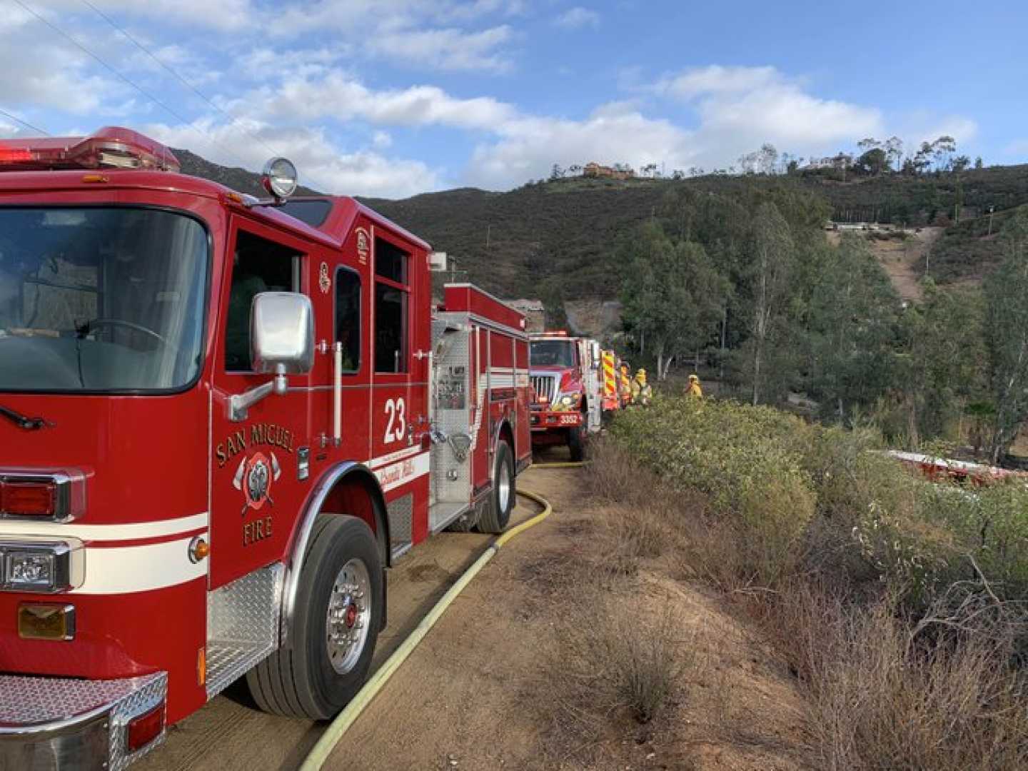 Cal Fire Crews Battling Small Fires In San Diego County