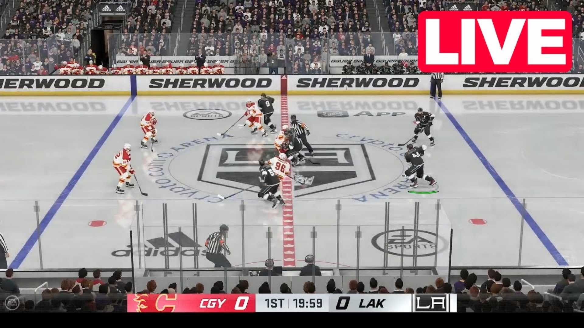 Calgary Flames Vs Los Angeles Kings 2025 Hockey Game