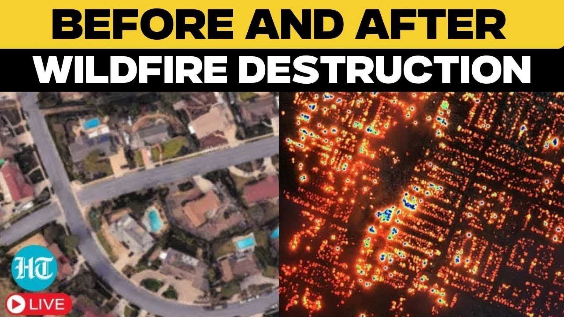 California Wildfires 2025 Destruction Aerial View