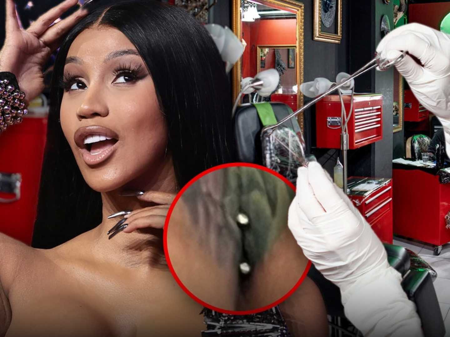 Cardi B Butt Crack Piercing Close Up Photo