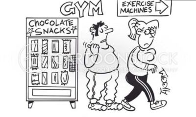 Cardio Exercise Motivation Comic Illustration