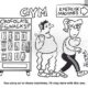 Cardio Exercise Motivation Comic Illustration