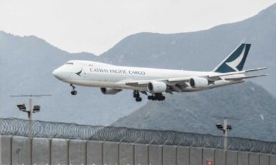 Cathay Pacific Cargo Plane At Hong Kong Airport