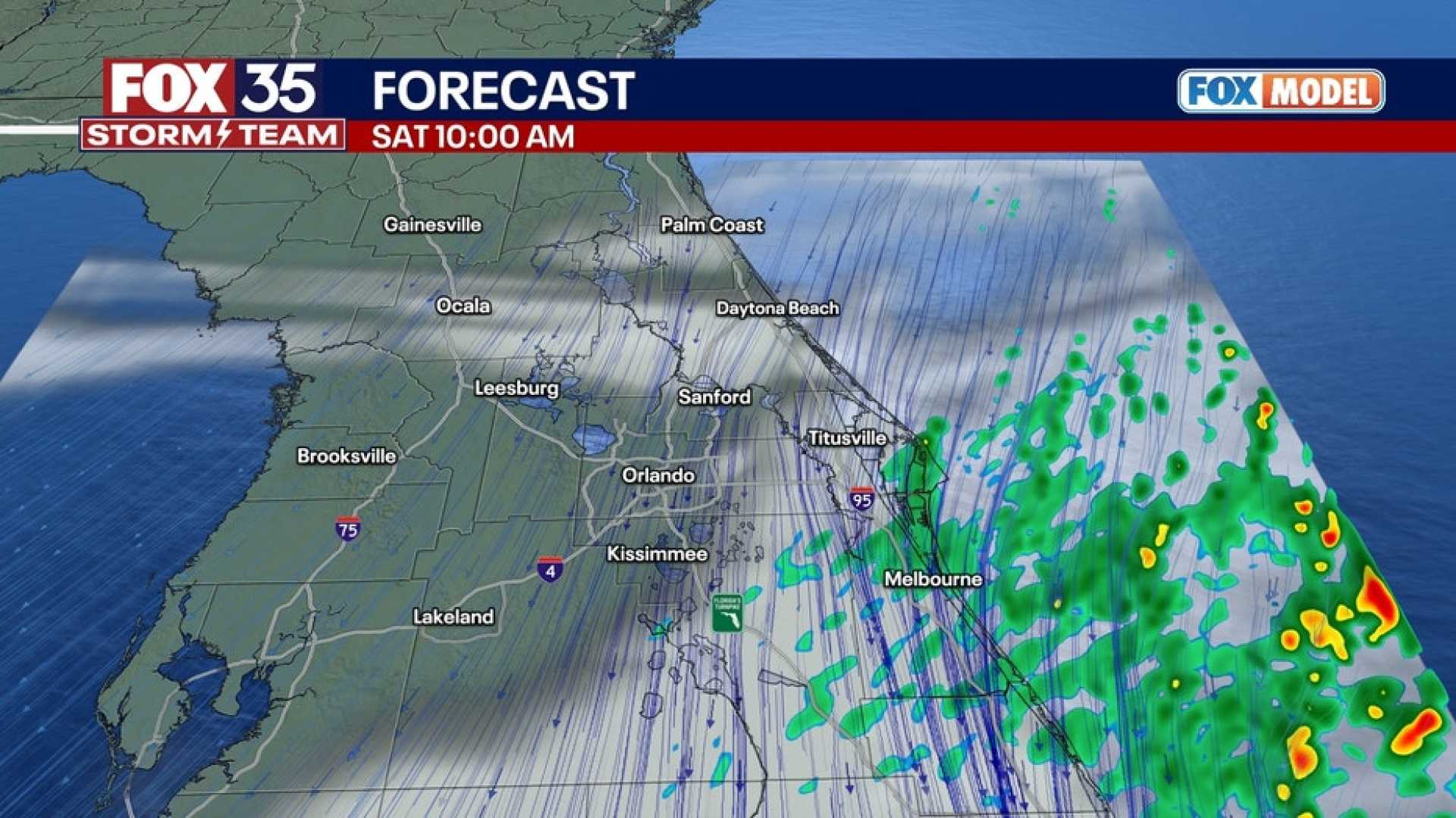 Central Florida Cold Front Weather Radar