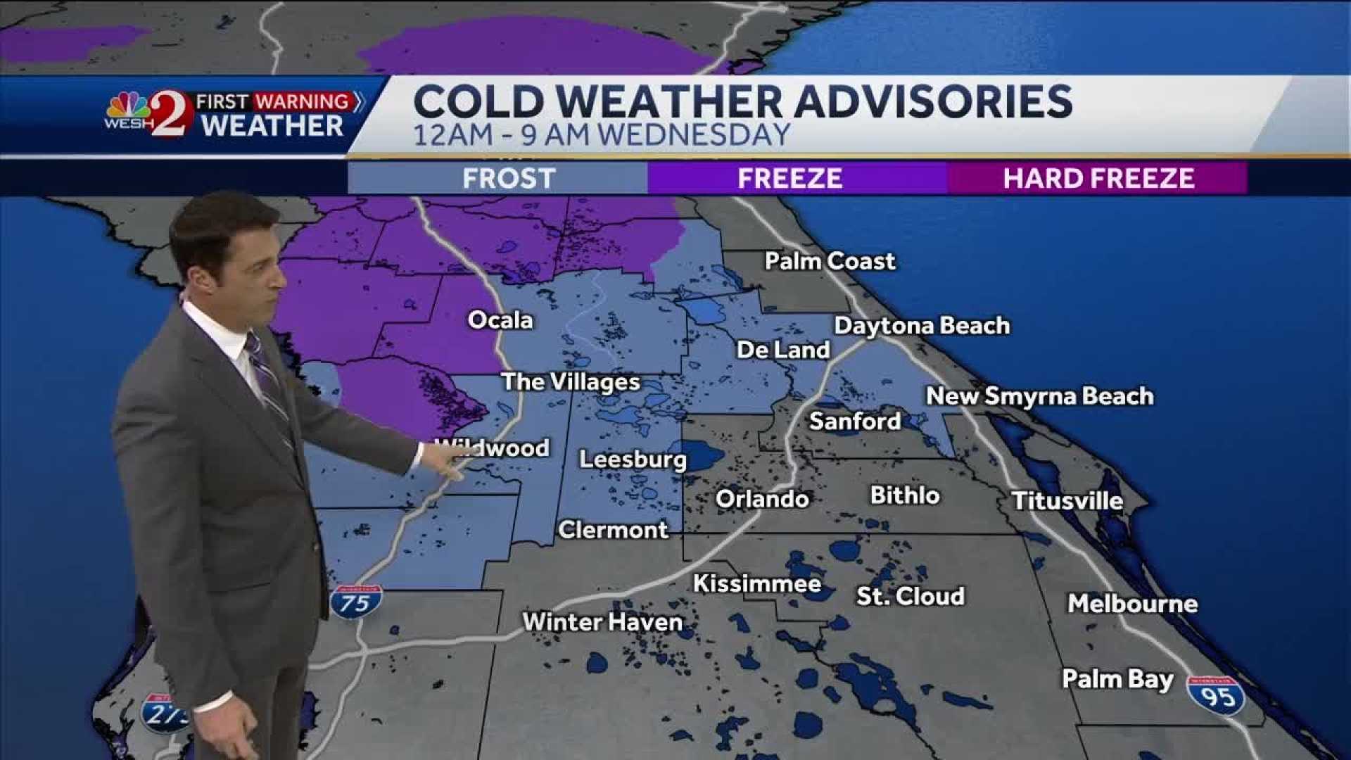 Central Florida Freezing Temperatures Frost Advisories