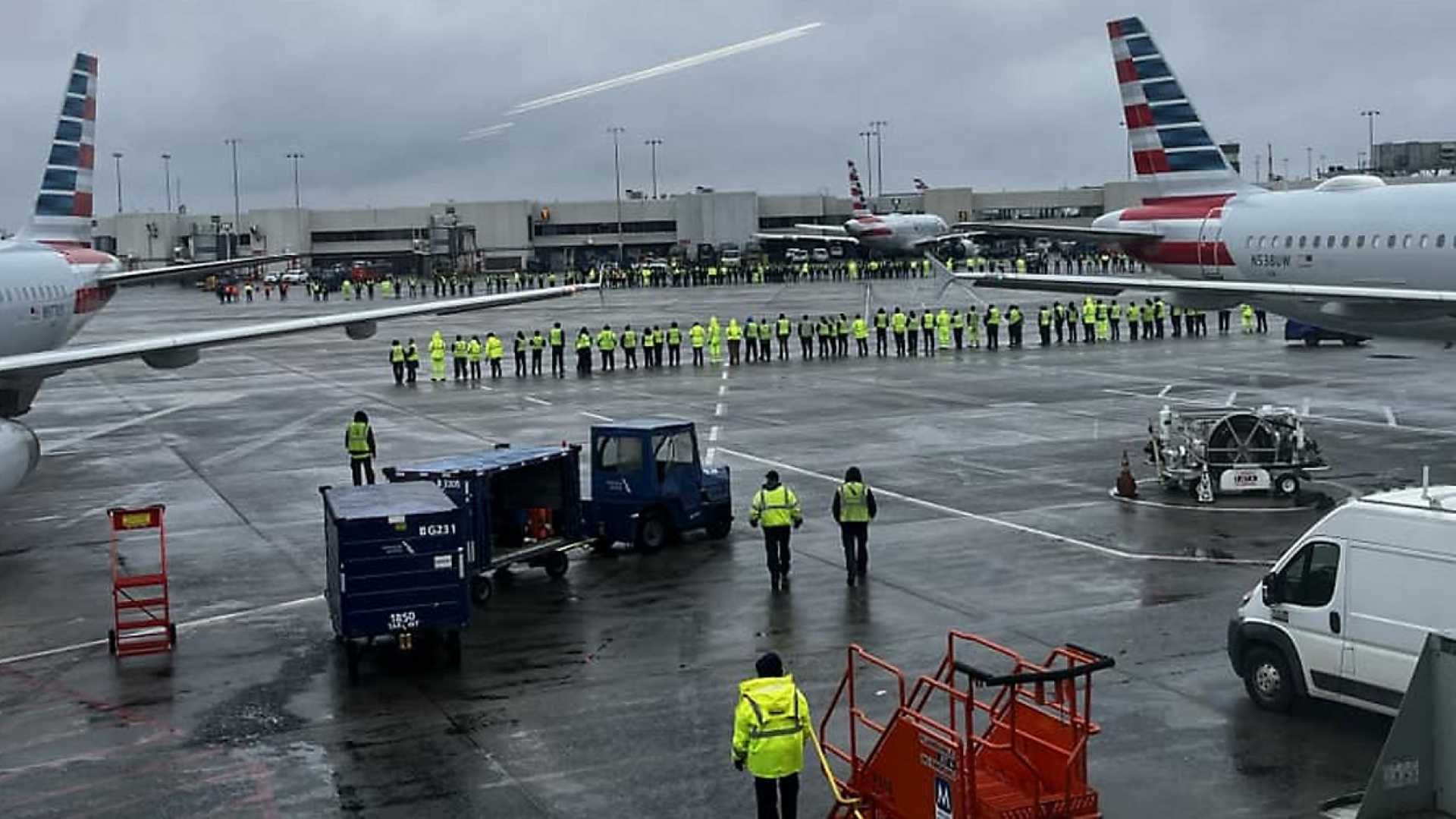 Charlotte Douglas International Airport Ramp Accident Emergency Vehicles