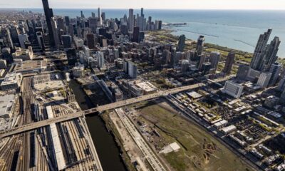 Chicago South Loop Vacant Land Aerial View