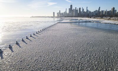 Chicago Winter Storm 2024 Frozen Lake Michigan