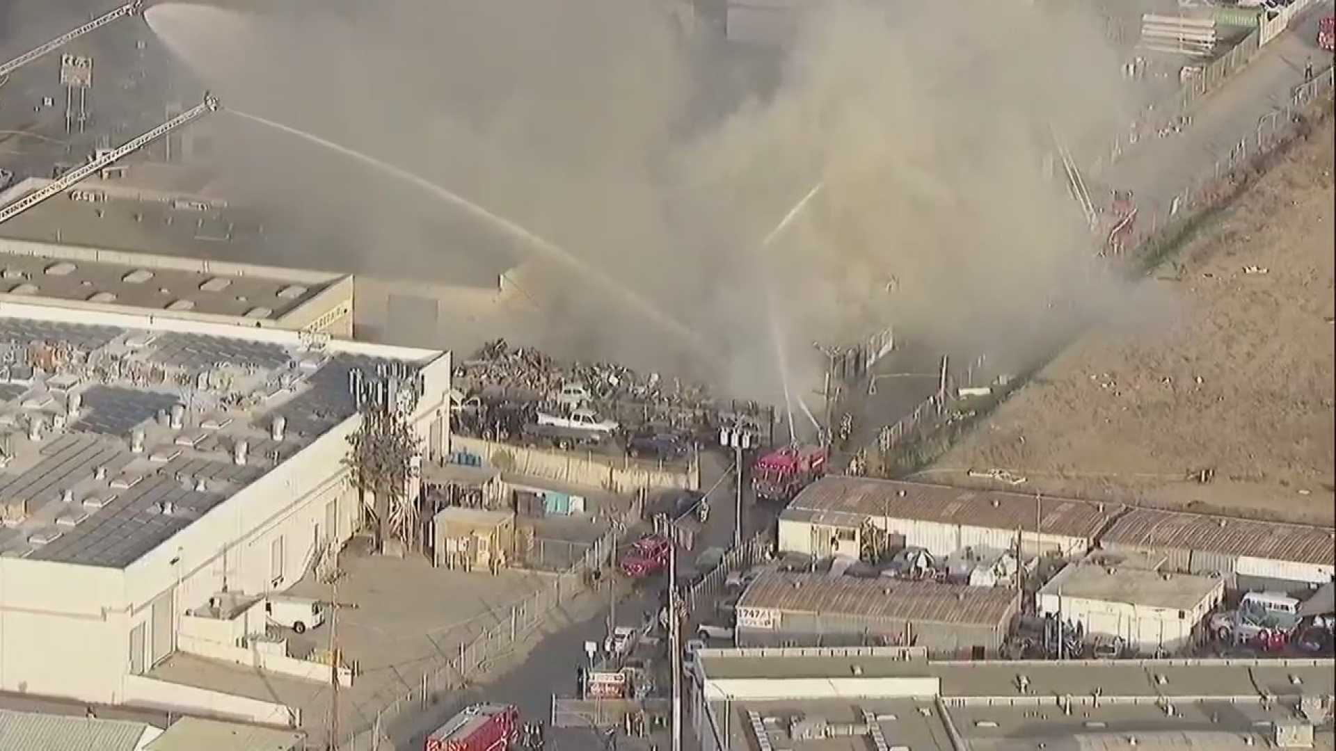 Chula Vista Recycling Plant Fire Smoke