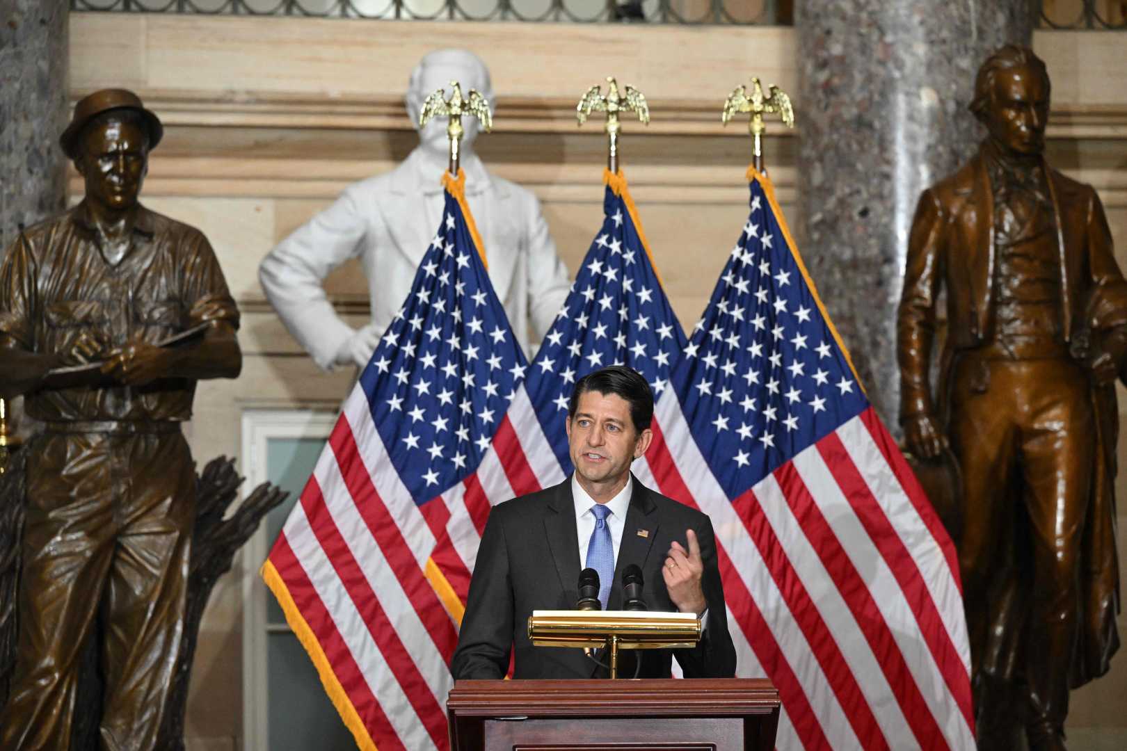 Congressman Speaking At Statuary Hall Washington Dc