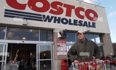 Costco Wholesale Store Exterior With Shopping Carts