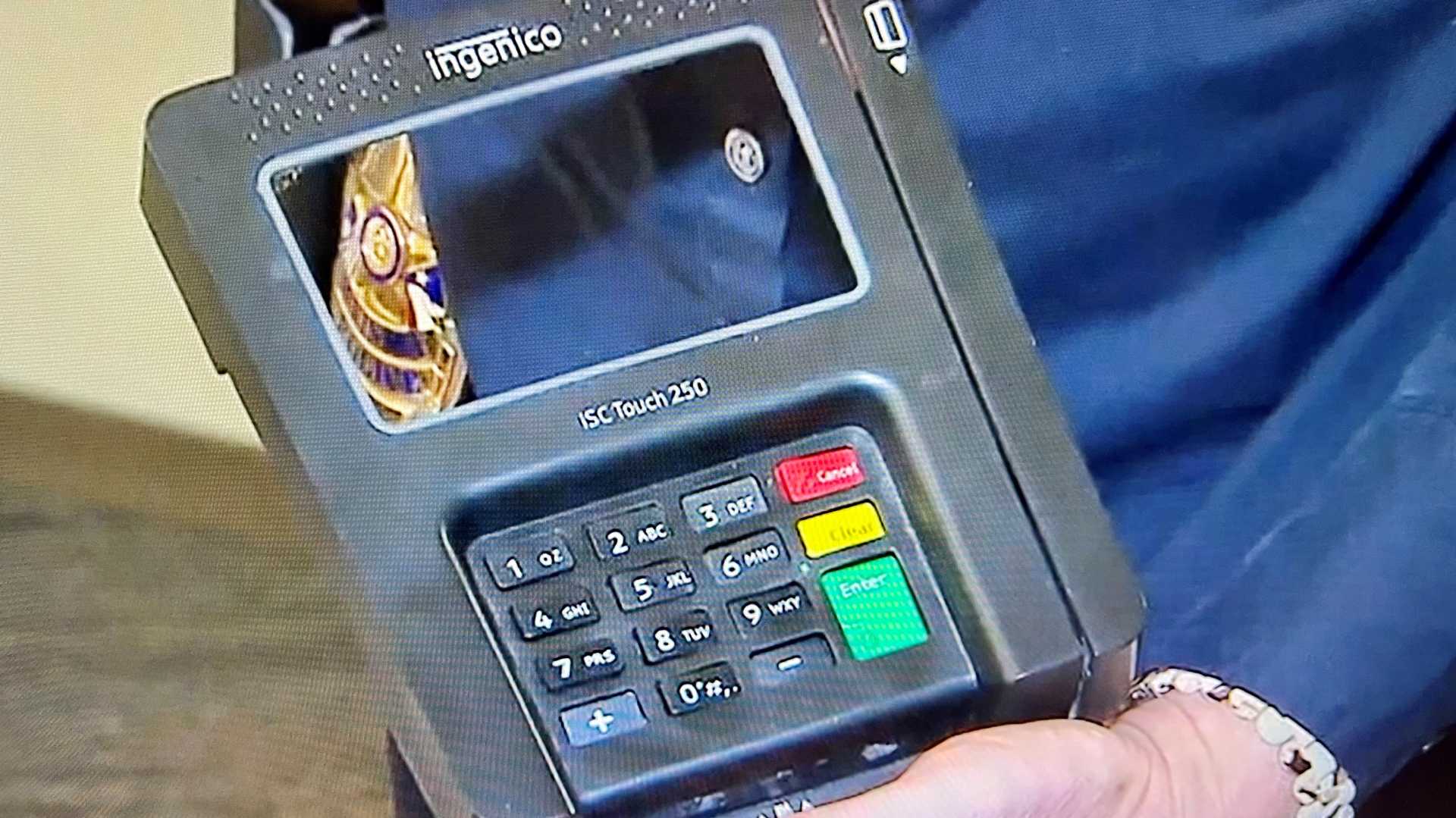 Credit Card Skimmer Device On Atm Or Store Terminal