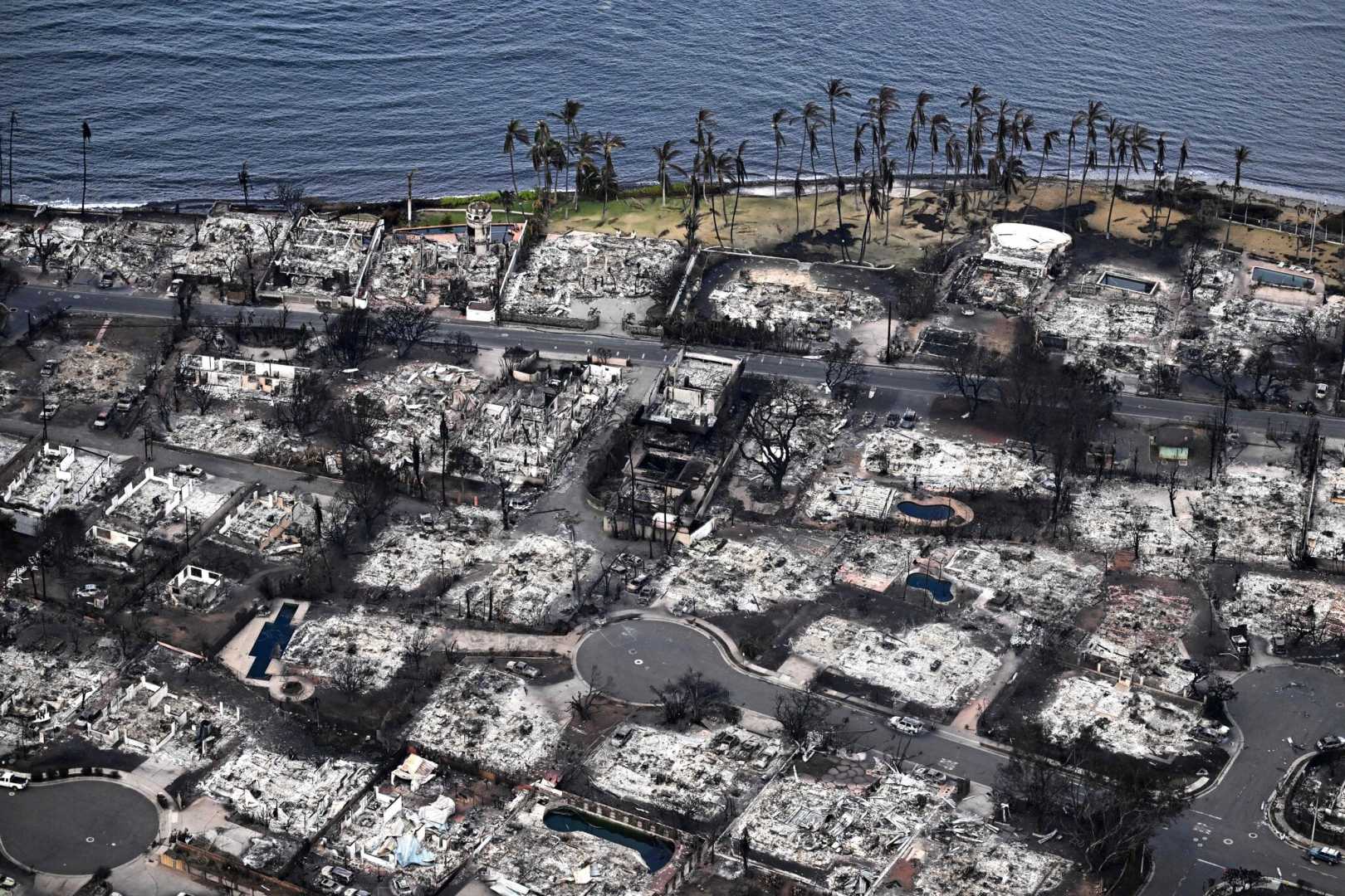 Deal Island Fire Damage Aerial View