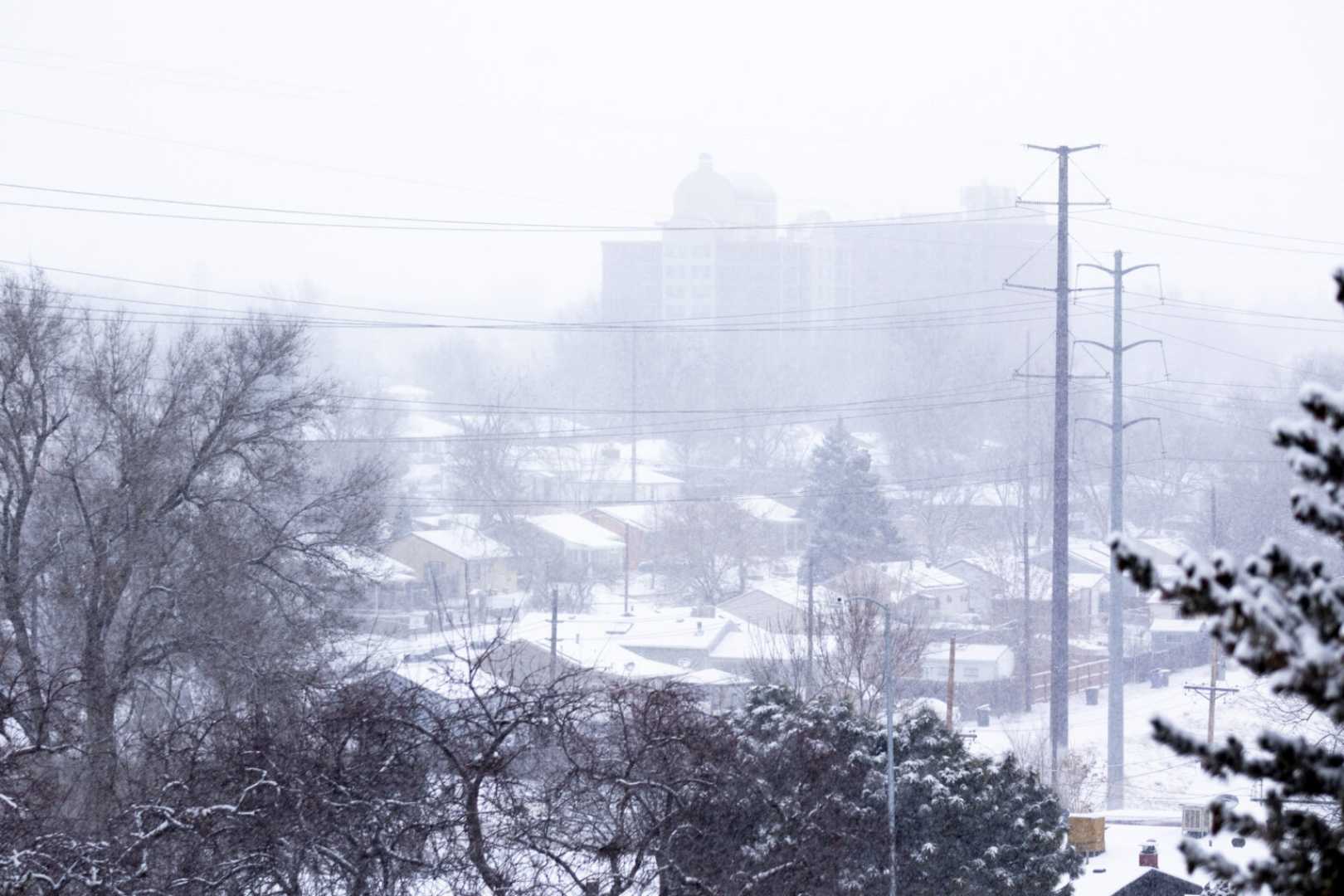 Denver Winter Freeze 2025 Snow Covered City