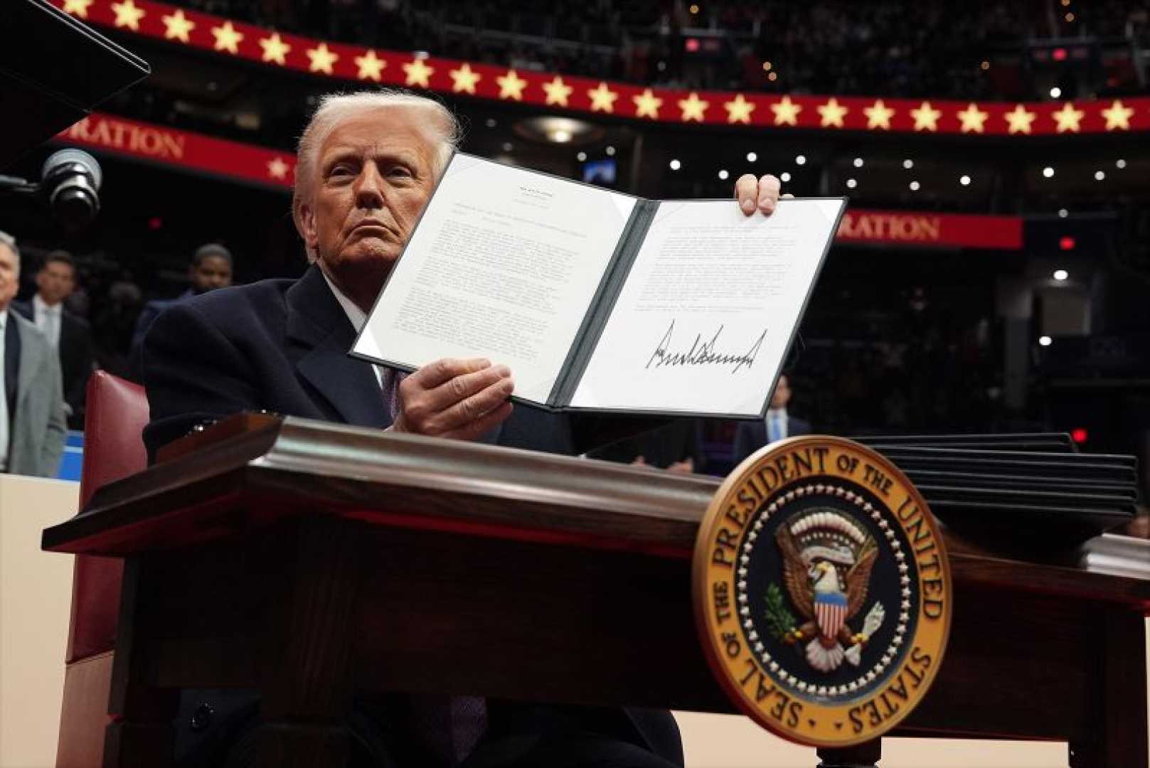 Donald Trump Signing Executive Order 2025