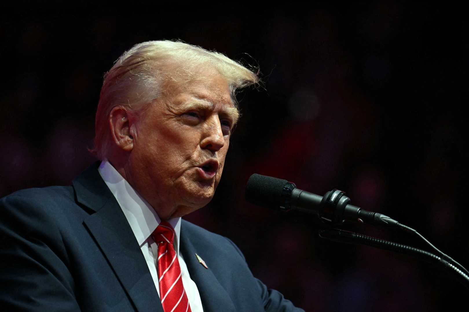 Donald Trump Signing Executive Orders At Capital One Arena