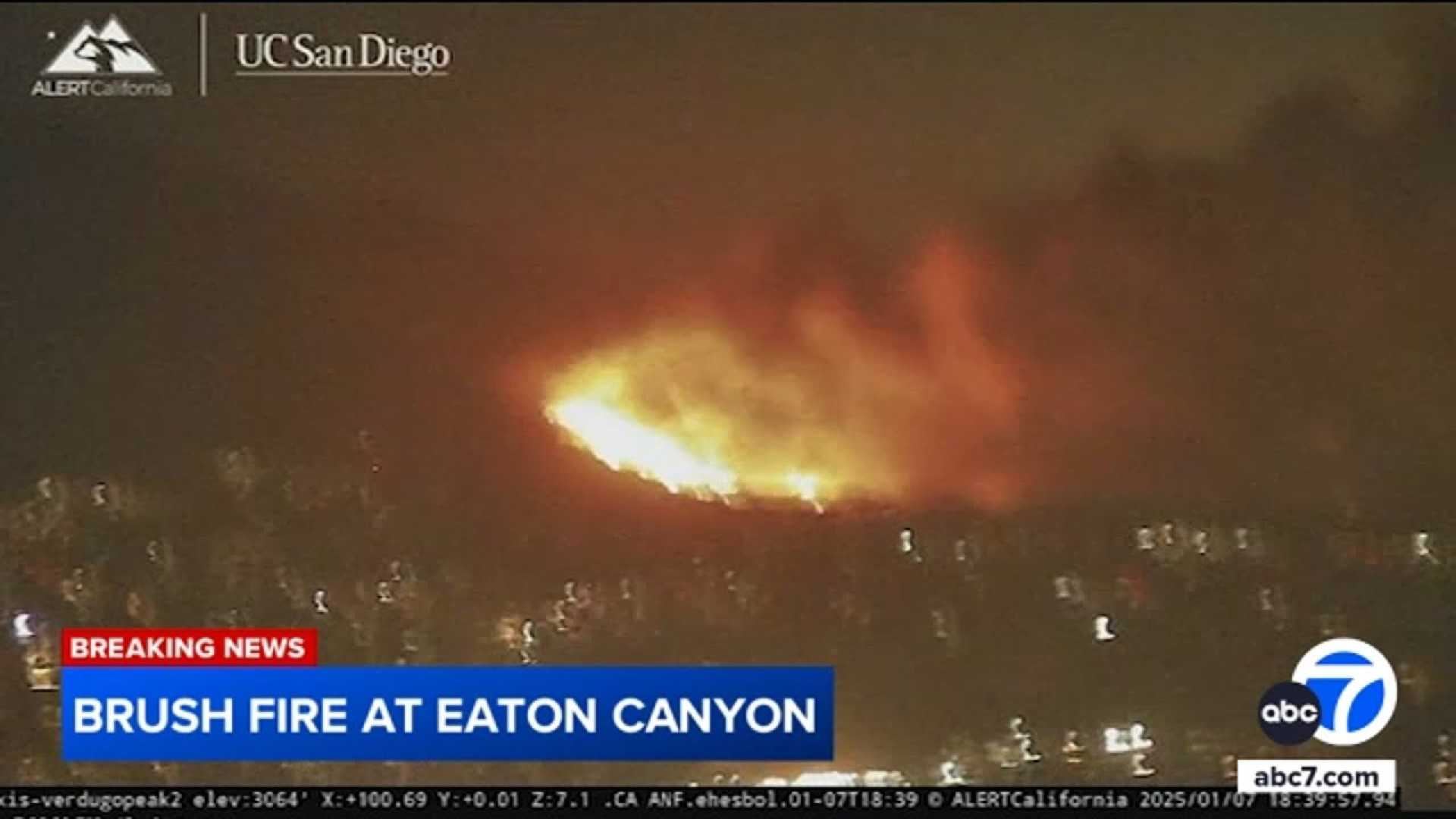 Eaton Canyon Brush Fire Altadena California 2025