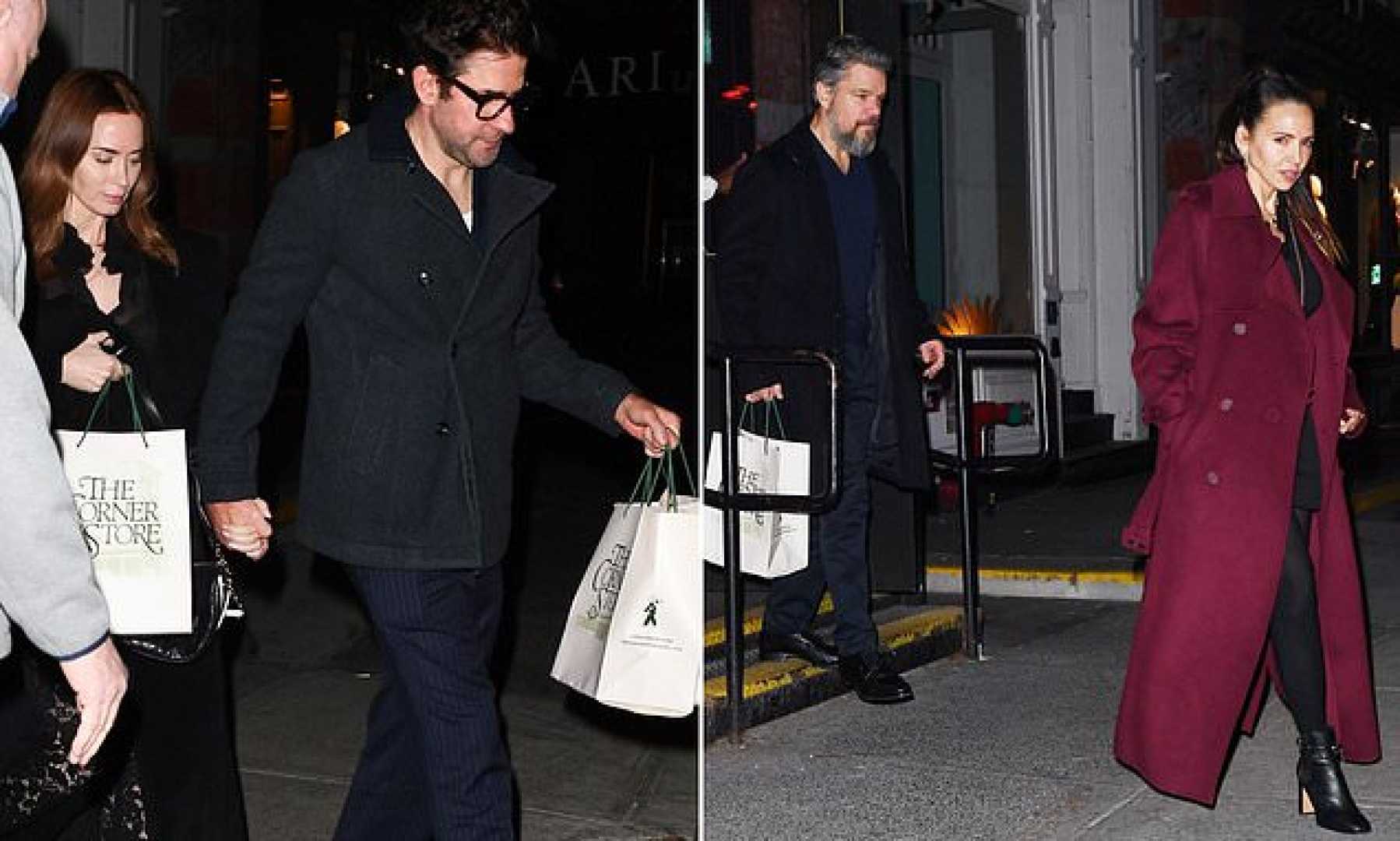 Emily Blunt John Krasinski Matt Damon Nyc Dinner