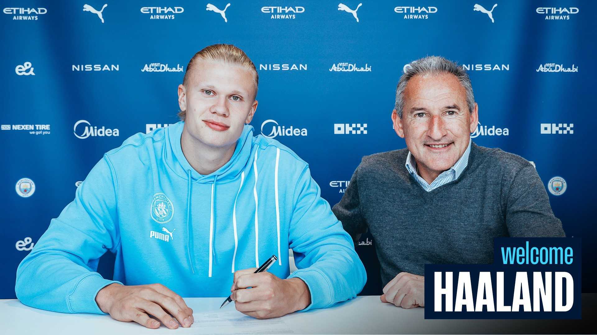 Erling Haaland Manchester City Contract Signing 2024