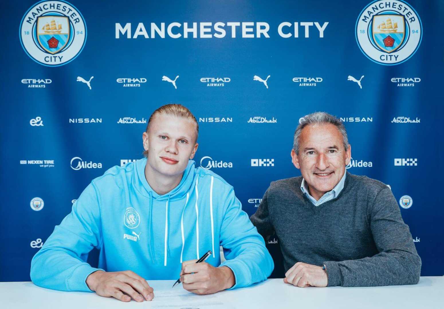 Erling Haaland Manchester City Contract Signing