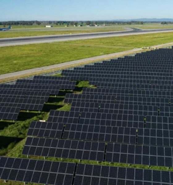 Fiumicino Airport Solar Farm Aerial View